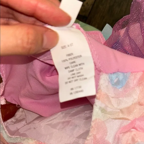 Target Girls Rainbow Floral Tulle Dress - White, Pink, Gold, Multicolor - Picture 9 of 10